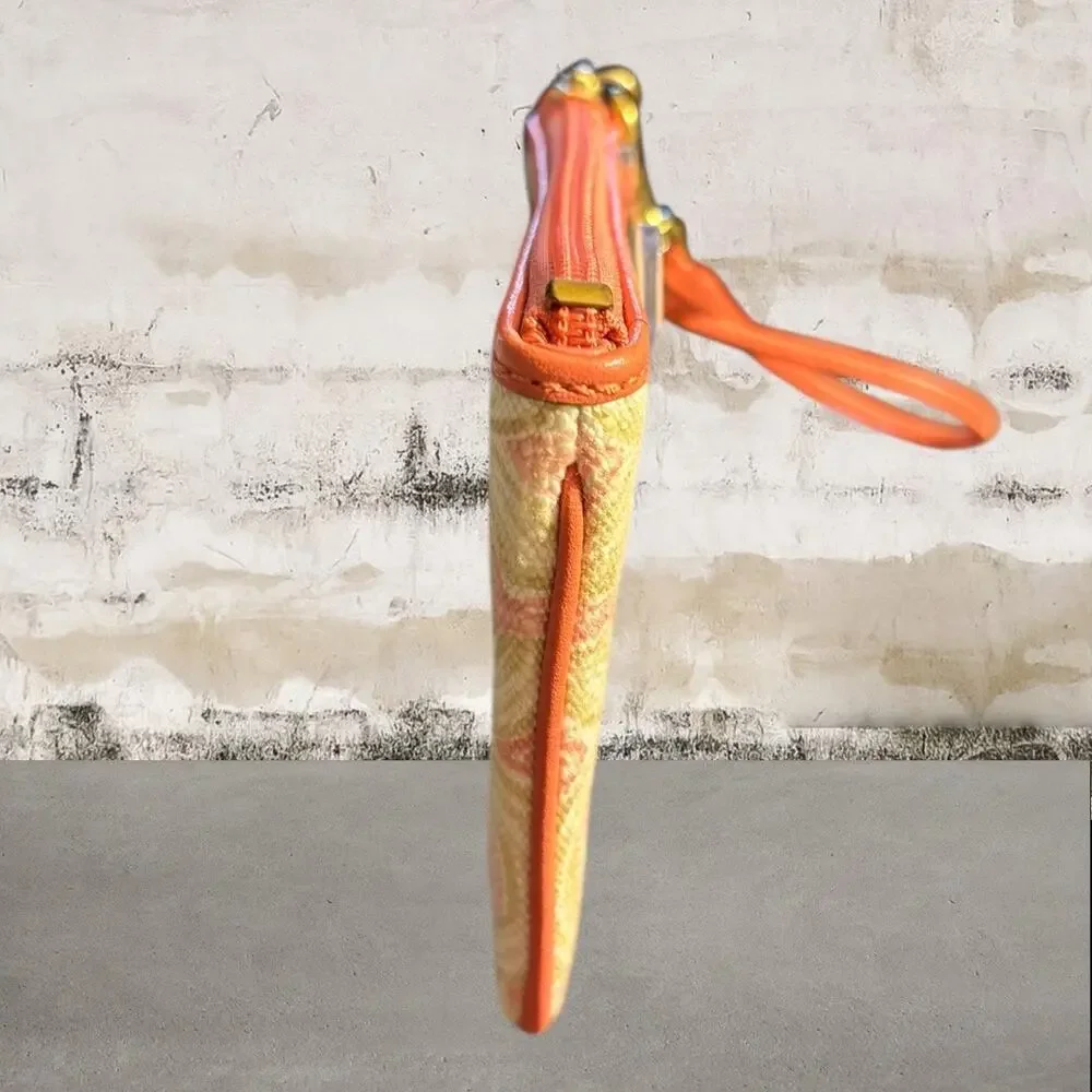 Coach Audrey Op Art Swirl Pink Khaki Canvas Wristlet Wallet or Beauty Item - Picture 5 of 7